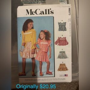 McCall's Kids Ruffle Skirt and Top Sewing Pattern